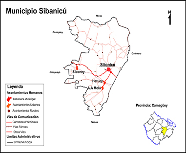 Mapa Sibanicu